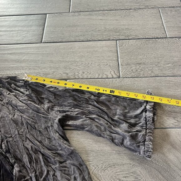 chasor gray open front cardigan fringe NWT Medium (258) - Picture 4 of 5